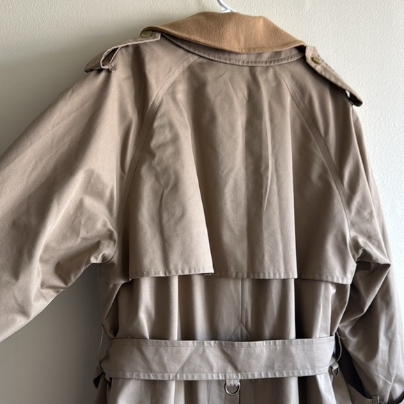 Vintage Burberry Tan Nova Check Plaid Lined Double Breasted Tie Trench Coat - Picture 6 of 16